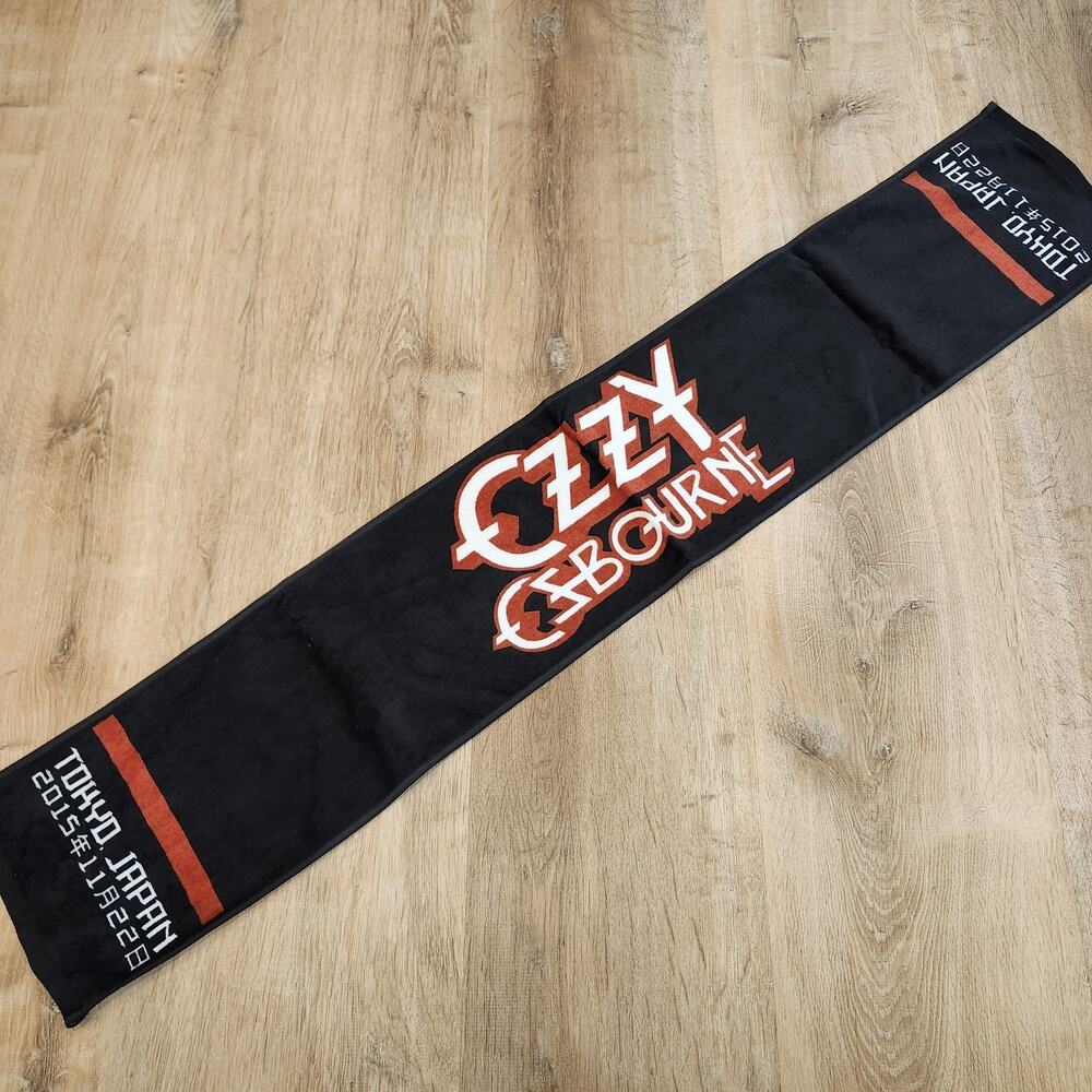 NOS Ozzy Osbourne OzzFest Japan 2015 Tour Muffler Towel Rare HTF Authentic Merch